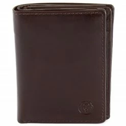 Lucleon Portefeuille en cuir marron foncé minimaliste Jasper