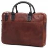 Lucleon Sac en cuir Montreal Slim Executive havane et noir pour ordinateur 13 pouces