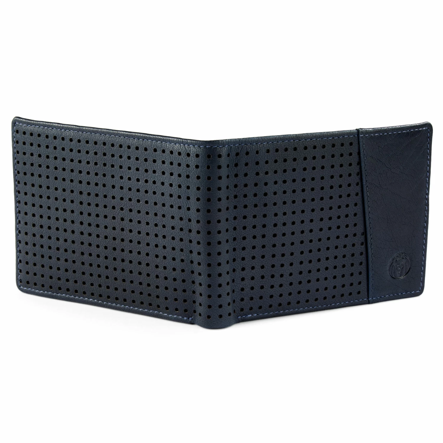 Lucleon Portefeuille Montreal Dotty en cuir bleu marine anti-RFID 5 Lucleon Portefeuille Montreal Dotty en cuir bleu marine anti-RFID – Image 5