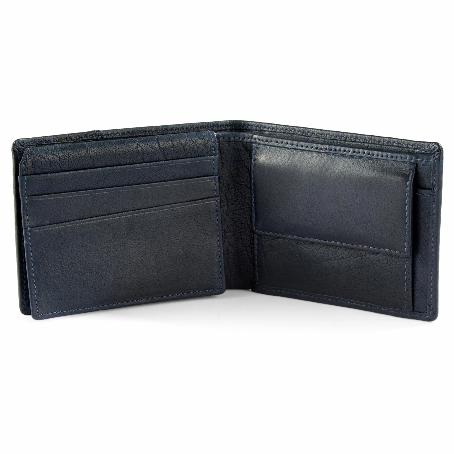 Lucleon Portefeuille Montreal Dotty en cuir bleu marine anti-RFID 2 Lucleon Portefeuille Montreal Dotty en cuir bleu marine anti-RFID – Image 2