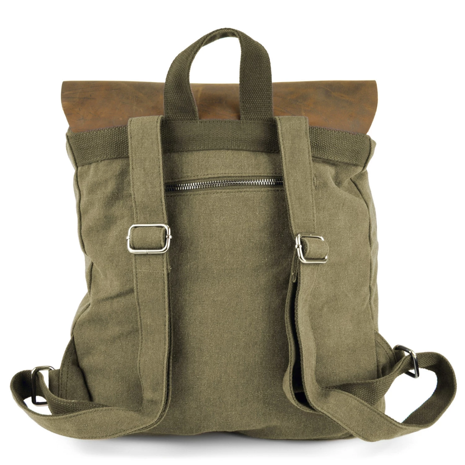 Delton Bags Sac à dos à rabaten toile vert 6 Delton Bags Sac à dos à rabaten toile vert – Image 6