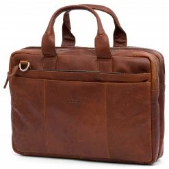 Lucleon Sac pour ordinateur portable Montréal en cuir marron