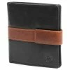 Lucleon Portefeuille Montreal vertical en cuir noir et marron RFID