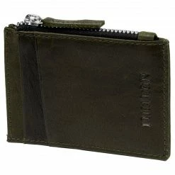 Lucleon Mini portefeuille Montreal en cuir vert olive RFID