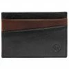 Lucleon Mini porte-cartes Montreal en cuir noir et marron RFID