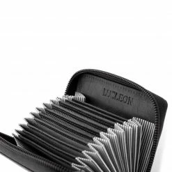 Lucleon Porte-cartes en cuir noir California -Portefeuilles Soldes 12 5 17