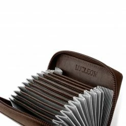 Lucleon Porte-cartes en cuir marron California -Portefeuilles Soldes 12 5 18