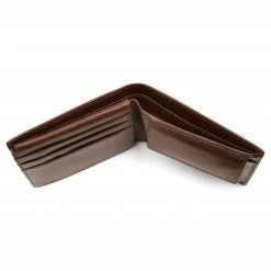 Lucleon Portefeuille Royce en cuir marron aux surpiqûres blanches -Portefeuilles Soldes 12 5 43 1 2 scaled