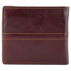 Collin Rowe Portefeuille en cuir marron double couture -Portefeuilles Soldes 12571 04 scaled