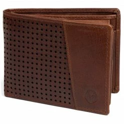 Lucleon Portefeuille Montreal Dotty en cuir marron foncé RFID