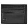 Lucleon Porte-cartes en cuir noir compact