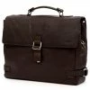 Lucleon Montreal Sacoche luxe en cuir marron foncé
