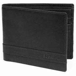 Lucleon Portefeuille Montreal luxe en cuir noir RFID