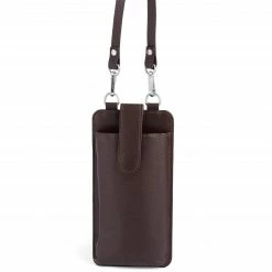 Lucleon Étui pour téléphone & porte-cartes Lamont en cuir marron foncé
