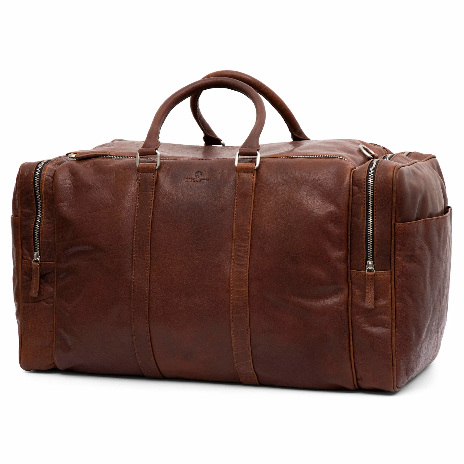 Lucleon Sac de weekend XL Montréal en cuir marron 1 Lucleon Sac de weekend XL Montréal en cuir marron