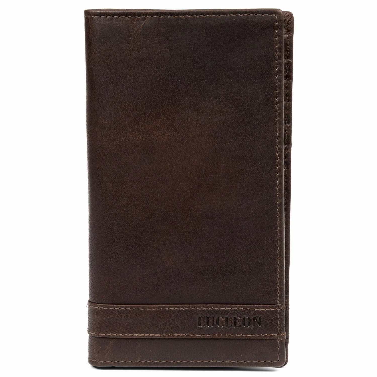 Lucleon Portefeuille Montreal grand format en cuir marron RFID 3 Lucleon Portefeuille Montreal grand format en cuir marron RFID – Image 3