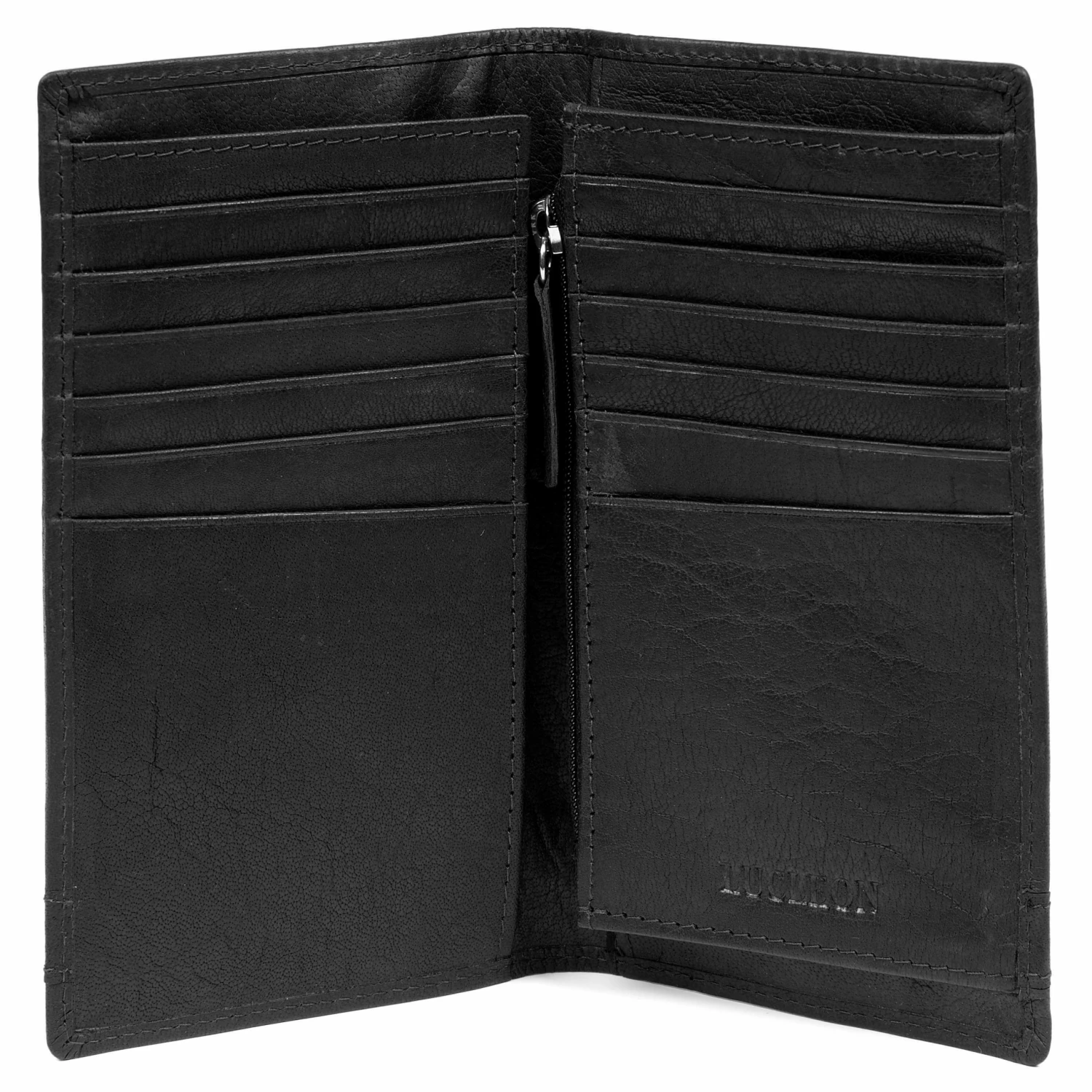 Lucleon Portefeuille Montreal grand format en cuir noir RFID 2 Lucleon Portefeuille Montreal grand format en cuir noir RFID – Image 2