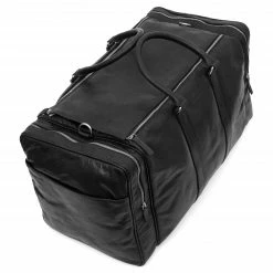 Lucleon Montreal Grand sac weekend en cuir noir -Portefeuilles Soldes 15 6 10 scaled