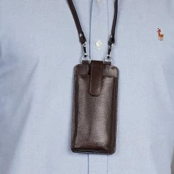 Lucleon Étui pour téléphone & porte-cartes Lamont en cuir marron foncé -Portefeuilles Soldes 15 6 19