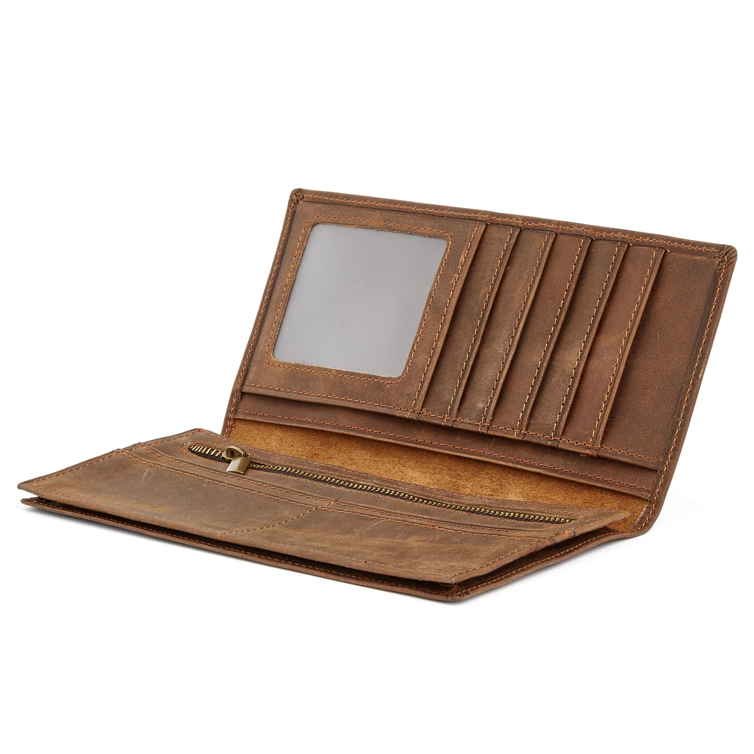 Collin Rowe Portefeuille marron - modèle large & slim 2 Collin Rowe Portefeuille marron - modèle large & slim – Image 2