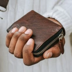 Lucleon Porte-cartes accordéon Montreal en cuir havane RFID -Portefeuilles Soldes 16436 wallet