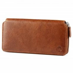 Lucleon Portefeuille en cuir brun clair California Accordion