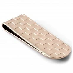 Fort Tempus Pince à billet or rose à motif damier