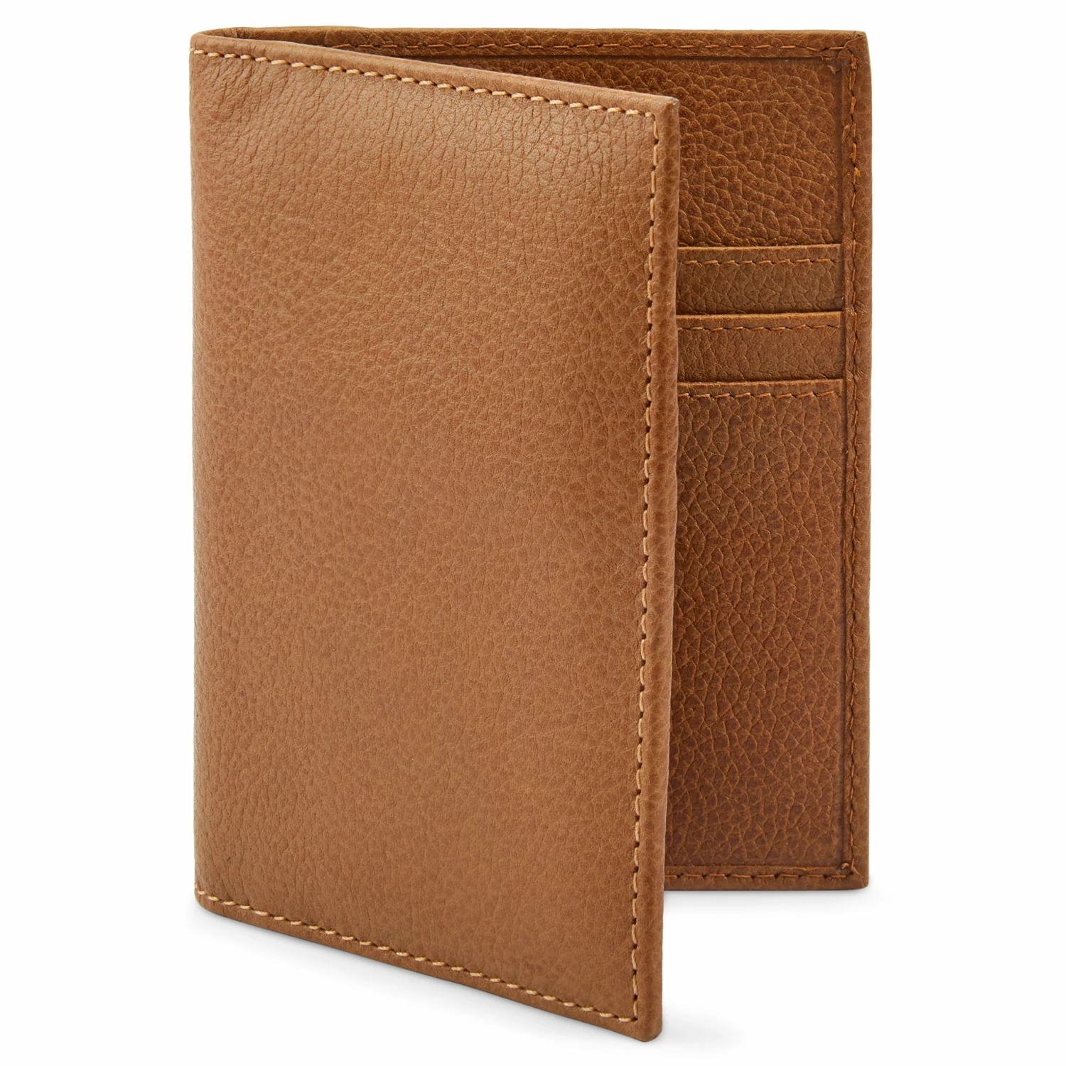 Lucleon Porte-cartes en cuir brun tan anti-RFID Luigi 1 Lucleon Porte-cartes en cuir brun tan anti-RFID Luigi