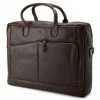 Lucleon Sac d'ordinateur portable en cuir marron classique Montréal