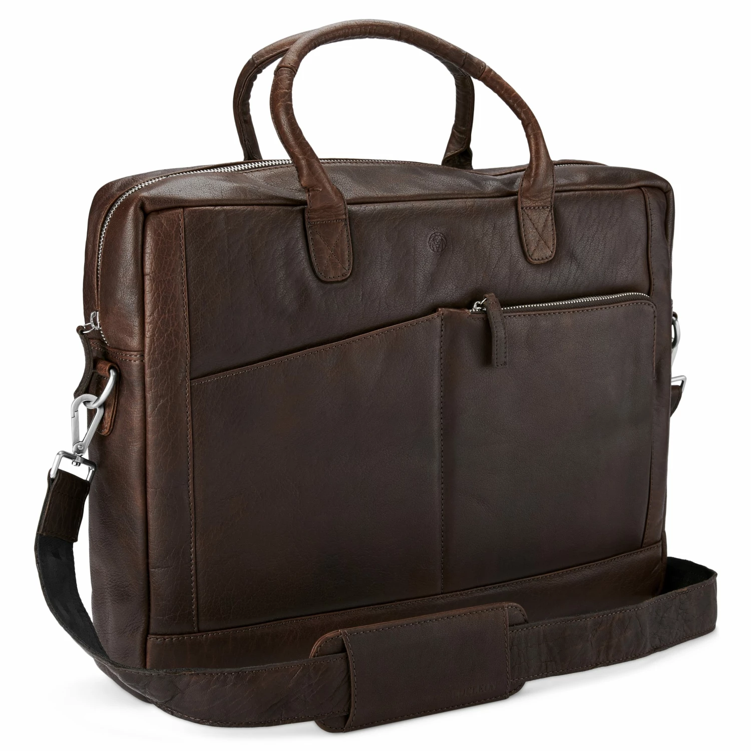 Lucleon Sac d'ordinateur portable en cuir marron classique Montréal 2 Lucleon Sac d'ordinateur portable en cuir marron classique Montréal – Image 2