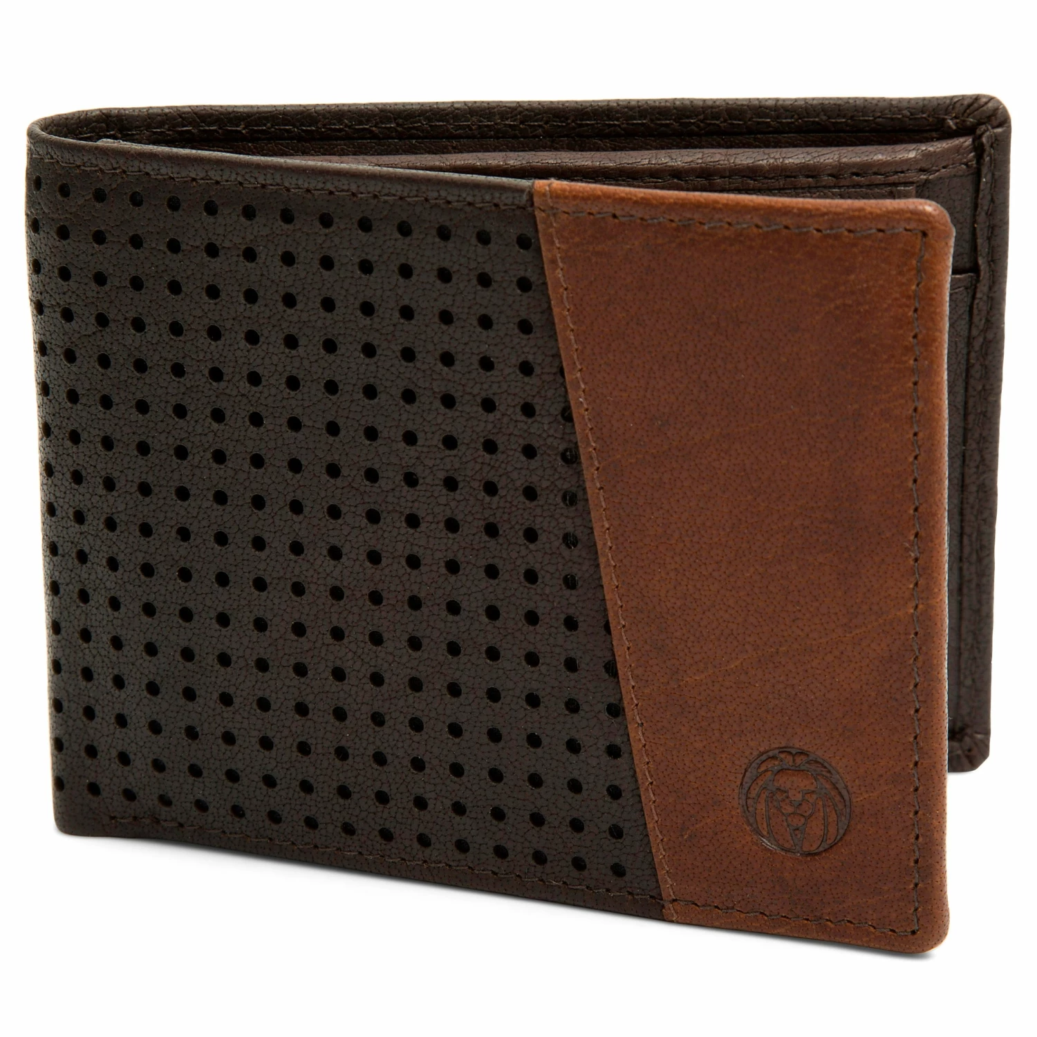 Lucleon Portefeuille Montreal Dotty en cuir marron RFID 1 Lucleon Portefeuille Montreal Dotty en cuir marron RFID
