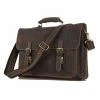 Delton Bags Sac en cuir marron foncé Marlano
