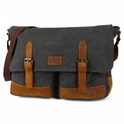 Salt & Hide Sac Spencer gris et havane pour ordinateur portable