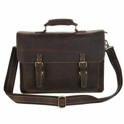Delton Bags Sac en cuir marron foncé Marlano 10 Delton Bags Sac en cuir marron foncé Marlano -Portefeuilles Soldes 2 4 10