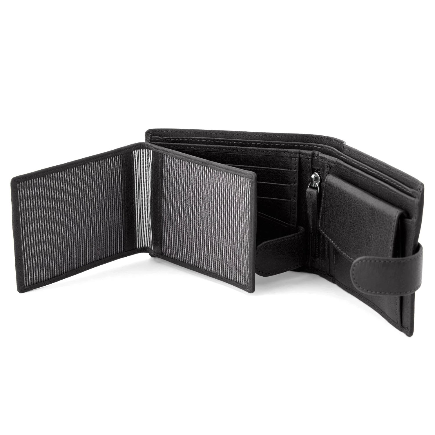 Lucleon Portefeuille en cuir noir ergonomique California 2 Lucleon Portefeuille en cuir noir ergonomique California – Image 2