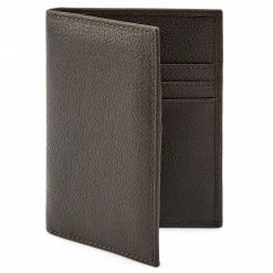 Lucleon Porte-cartes en cuir brun foncé anti-RFID Luigi