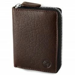 Lucleon Porte-cartes accordéon Montreal en cuir marron RFID