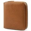 Lucleon Porte-cartes en cuir brun tan avec blocage RFID XL Luc