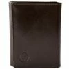 Lucleon Portefeuille à triple rabat marron avec protection RFID