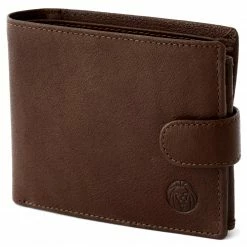 Lucleon Portefeuille ergonomique en cuir marron California