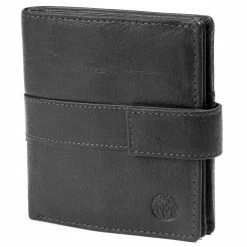Lucleon Portefeuille Montreal vertical en cuir noir RFID