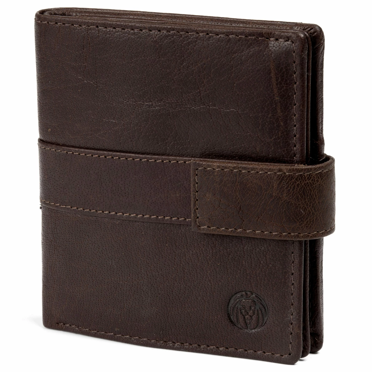 Lucleon Portefeuille Montreal vertical en cuir marron RFID 1 Lucleon Portefeuille Montreal vertical en cuir marron RFID