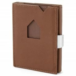 Exentri Porte-cartes Exentri en cuir marron