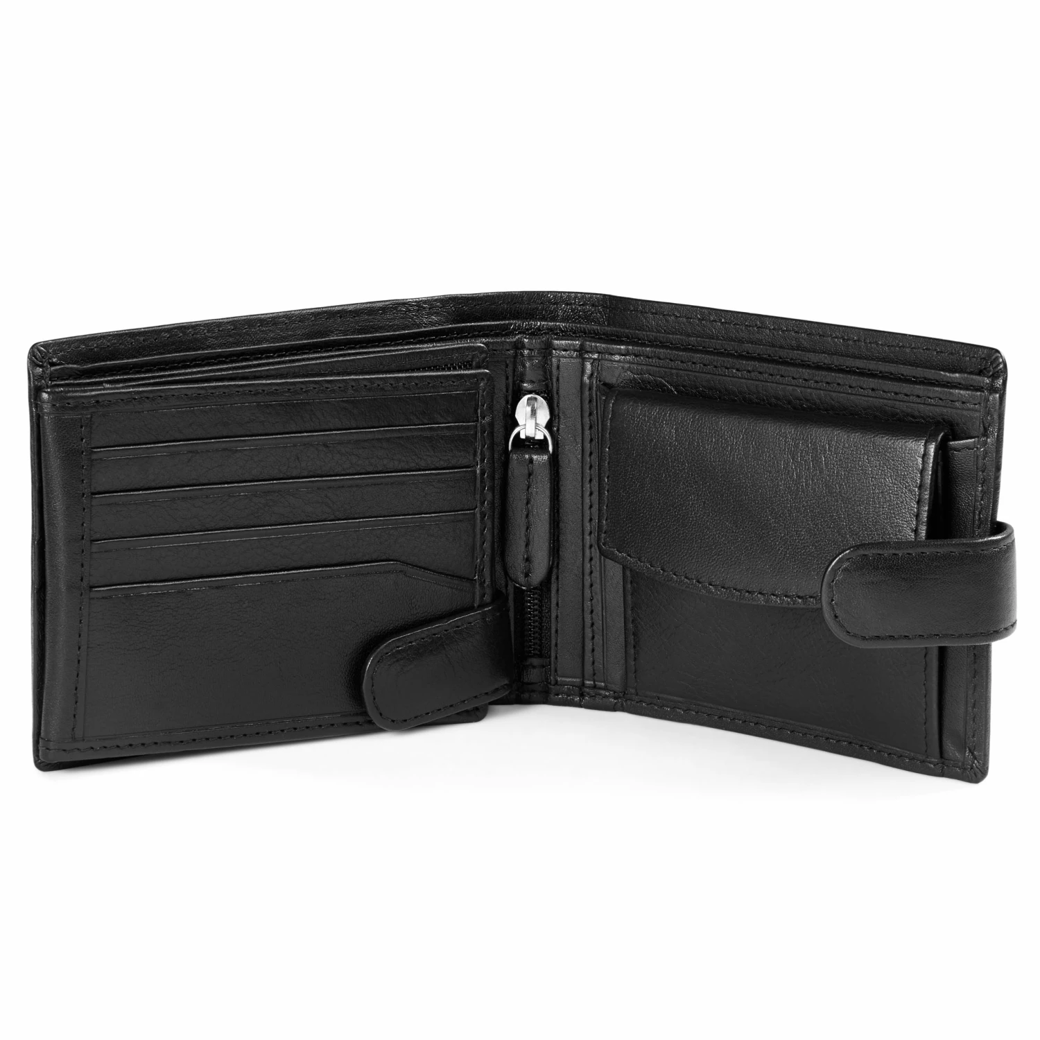 Lucleon Portefeuille en cuir noir ergonomique 2 Lucleon Portefeuille en cuir noir ergonomique – Image 2