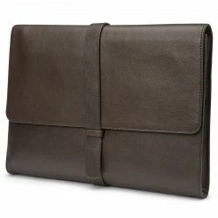 Lucleon Étui pour ordinateur portable 13 pouces en cuir brun foncé Lyon