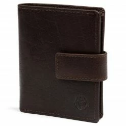Lucleon Portefeuille Montreal compact en cuir marron RFID