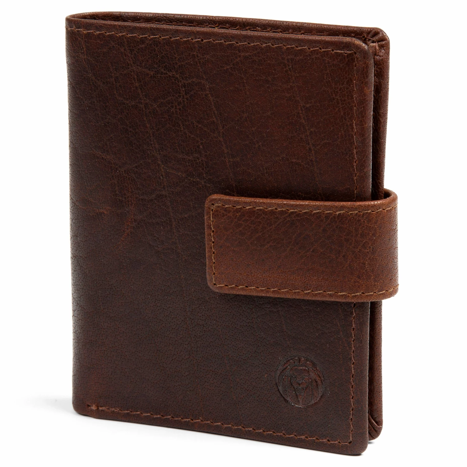 Lucleon Portefeuille Montreal compact en cuir marron foncé RFID 1 Lucleon Portefeuille Montreal compact en cuir marron foncé RFID
