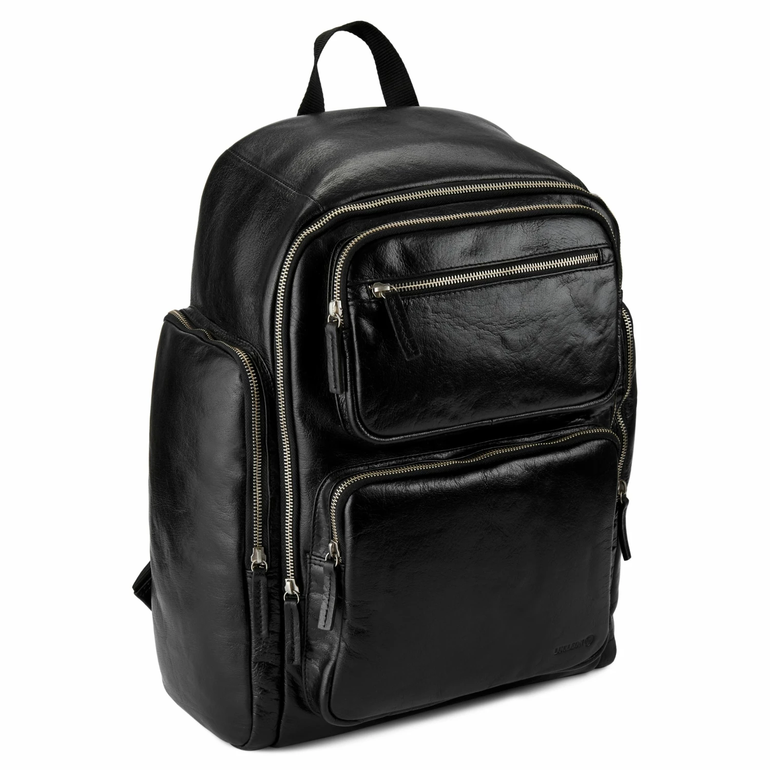 Lucleon Sac à dos California en cuir noir 3 Lucleon Sac à dos California en cuir noir – Image 3