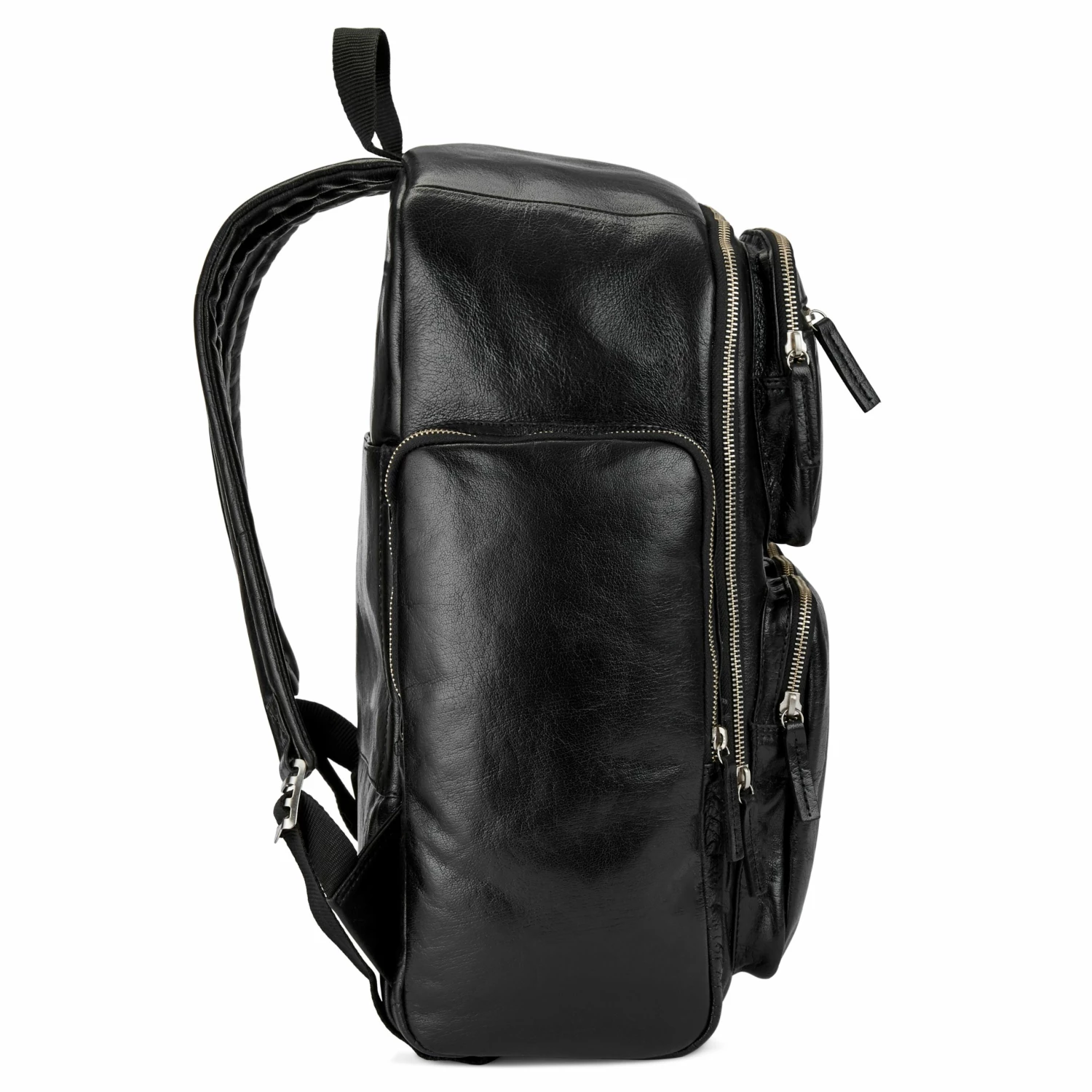 Lucleon Sac à dos California en cuir noir 4 Lucleon Sac à dos California en cuir noir – Image 4