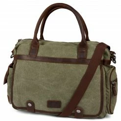 Salt & Hide Sac Sigurd brun et vert pour ordinateur portable